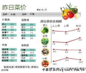 最新江南市场菜价报价【江南市场最新菜价一览】